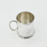 Sterling Silver Minimal Christening Mug Tankard Antique 1944 London