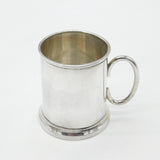 Sterling Silver Minimal Christening Mug Tankard Antique 1944 London