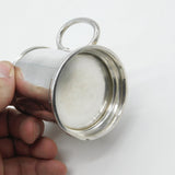 Sterling Silver Minimal Christening Mug Tankard Antique 1944 London
