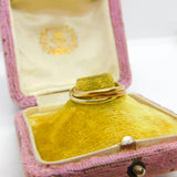 9ct Tri-Colour Rose, Yellow, White Gold Wedding Ring 1973 London Vintage