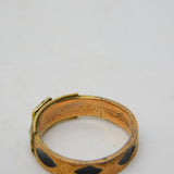 Edwardian 9ct Gold, Black Enamel & Seed Pearl Mourning Ring Antique 1904 Chester
