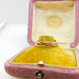 9ct Tri-Colour Rose, Yellow, White Gold Wedding Ring 1973 London Vintage