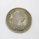 King Charles II Early Milled Silver Shilling Coin First Bust 1663 Fair Condition