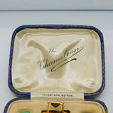 Edwardian Boxed 9ct Rose Gold 'Chameleon' Multi-Stone Ring Antique c1910