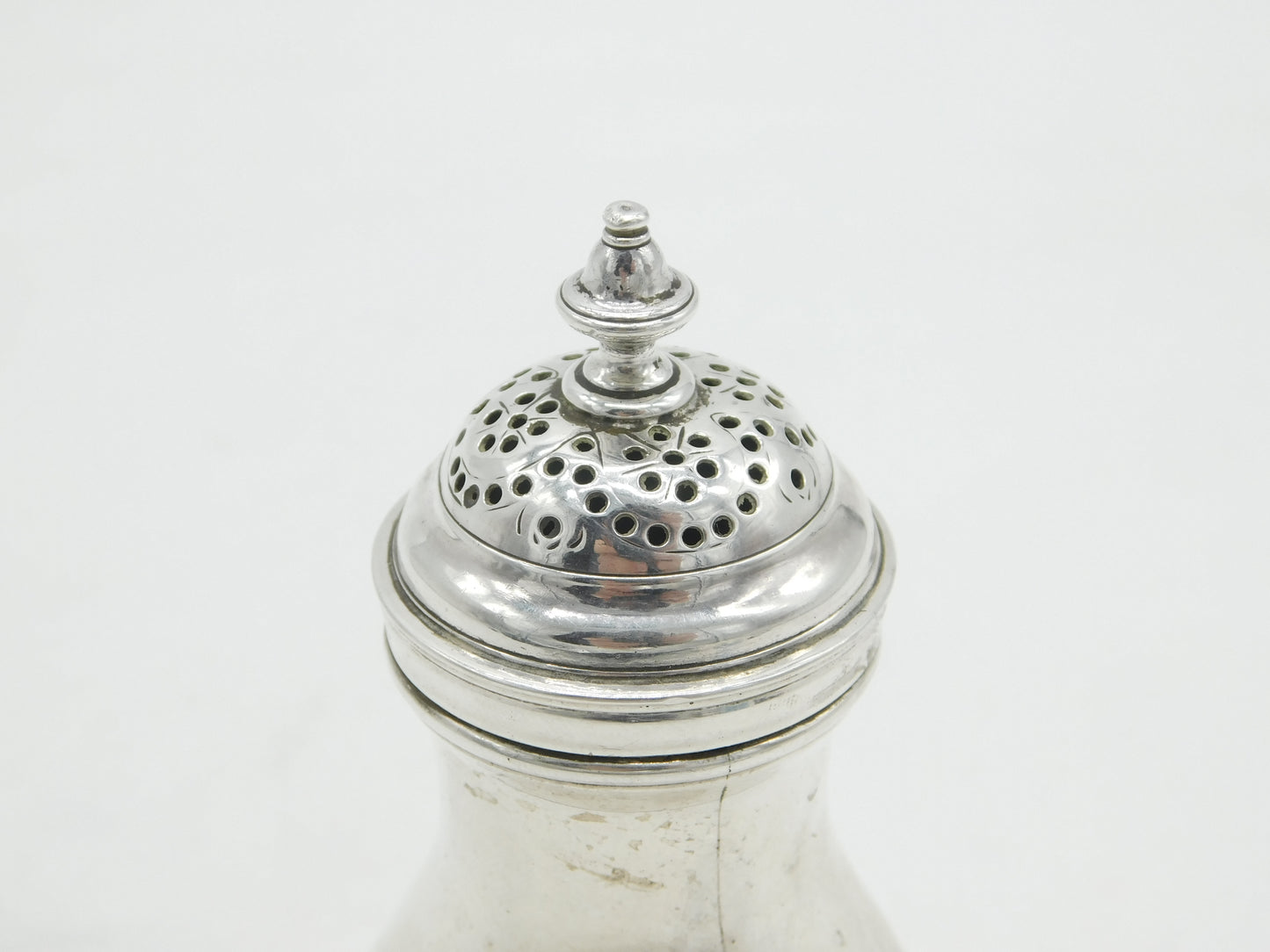 George II Sterling Silver Muffineer Sugar Caster Antique 1740 London John Newton