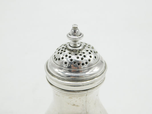 George II Sterling Silver Muffineer Sugar Caster Antique 1740 London John Newton