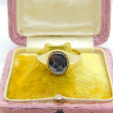 9ct Yellow Gold & Carved Haematite Centurion Intaglio Signet Ring 1990 Birmingha