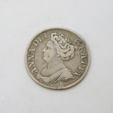 Queen Anne Early Milled Silver Second Bust Shilling Coin 1711 Antique Fair