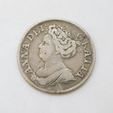 Queen Anne Early Milled Silver Second Bust Shilling Coin 1711 Antique Fair