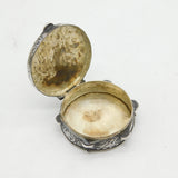 Victorian Sterling Silver Tambourine Form Pill Box Antique 1901 London