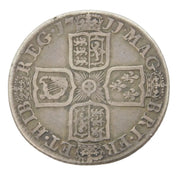 Queen Anne Early Milled Silver Second Bust Shilling Coin 1711 Antique Fair