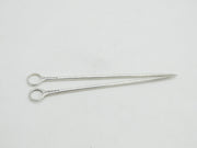 William IV Sterling Silver Meat Skewers Pair Antique 1831 London Lewis Samuel