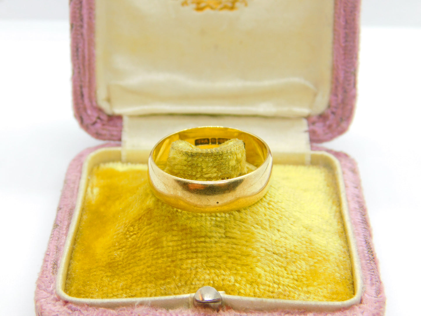 9ct Yellow Gold Essential Wedding Band Ring Vintage 1989 Birmingham