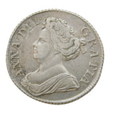 Queen Anne Early Milled Silver Shilling Coin 1712 Antique Very Fine