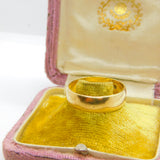 9ct Yellow Gold Essential Wedding Band Ring Vintage 1989 Birmingham