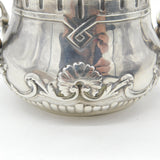 Victorian French 1st Standard .950 Silver Floral Lidded Sugar Bowl Antique c1860