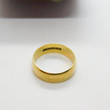 9ct Yellow Gold Essential Wedding Band Ring Vintage 1989 Birmingham