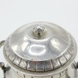 Victorian French 1st Standard .950 Silver Floral Lidded Sugar Bowl Antique c1860