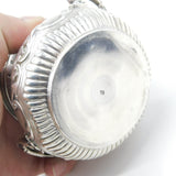 Victorian French 1st Standard .950 Silver Floral Lidded Sugar Bowl Antique c1860