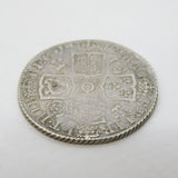 Queen Anne Early Milled Silver Shilling Coin 1712 Antique Very Fine