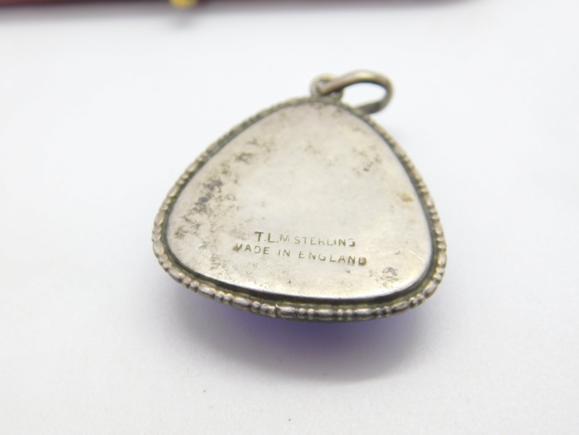 TLM Sterling Silver Morpho Butterfly Wing Deep Blue Pendant