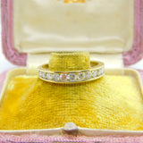 9ct Yellow Gold & 1ct Diamond Half-Eternity Ring Modern 2016 Birmingham