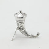 Norwegian Sterling Silver Viking Horn Form Pepper Shaker Magnus Aase c1920