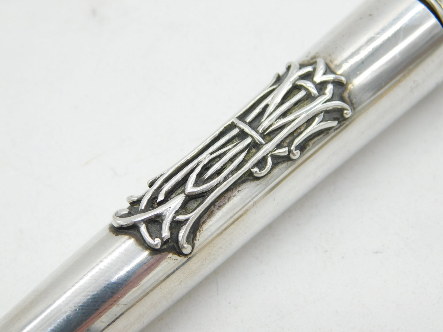 Victorian Sterling Silver Raised Monogram Cheroot Holder Antique 1894 London