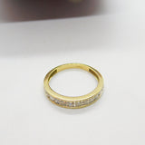 9ct Yellow Gold & 1ct Diamond Half-Eternity Ring Modern 2016 Birmingham