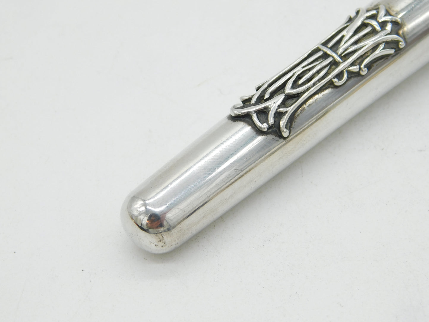 Victorian Sterling Silver Raised Monogram Cheroot Holder Antique 1894 London
