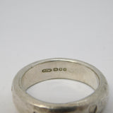 Amanda Mansell Sterling Silver Flower & Cross Band Ring Vintage 1994 London