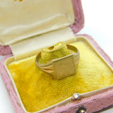 9ct Yellow Gold Essential Square Signet Ring 1969 Birmingham Vintage