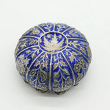 19th Century Indian Kutch Sterling Silver Enamel Sugar Bowl Antique c1880