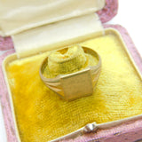 9ct Yellow Gold Essential Square Signet Ring 1969 Birmingham Vintage