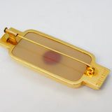 Nuria Ruiz 18ct Yellow Gold Mounted, Onyx, Agate, Jasper Deco Style Brooch Vintage