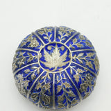 19th Century Indian Kutch Sterling Silver Enamel Sugar Bowl Antique c1880