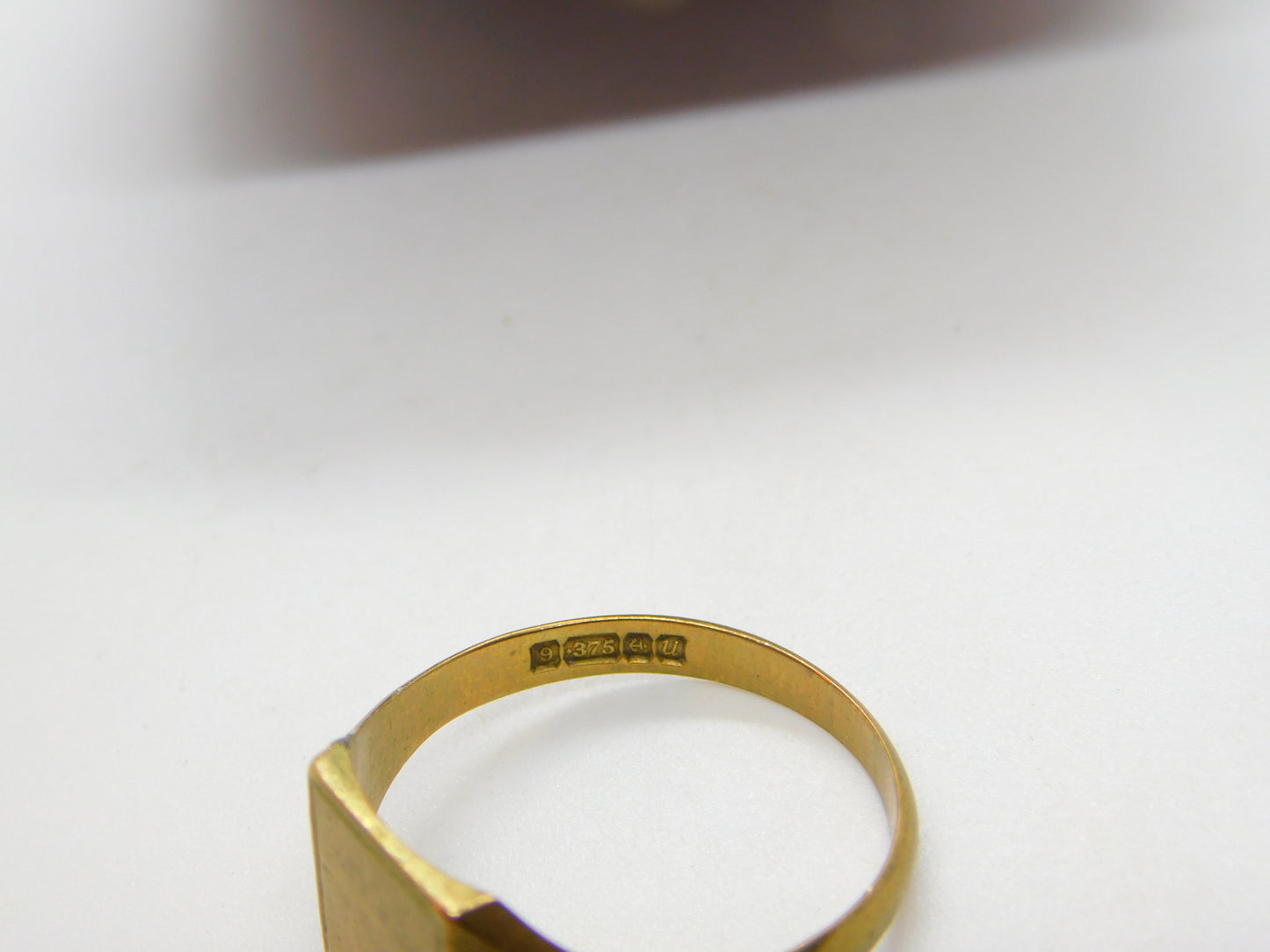 9ct Yellow Gold Essential Square Signet Ring 1969 Birmingham Vintage