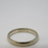9ct White Gold Wedding Band Ring Vintage c2000 London B. Bros