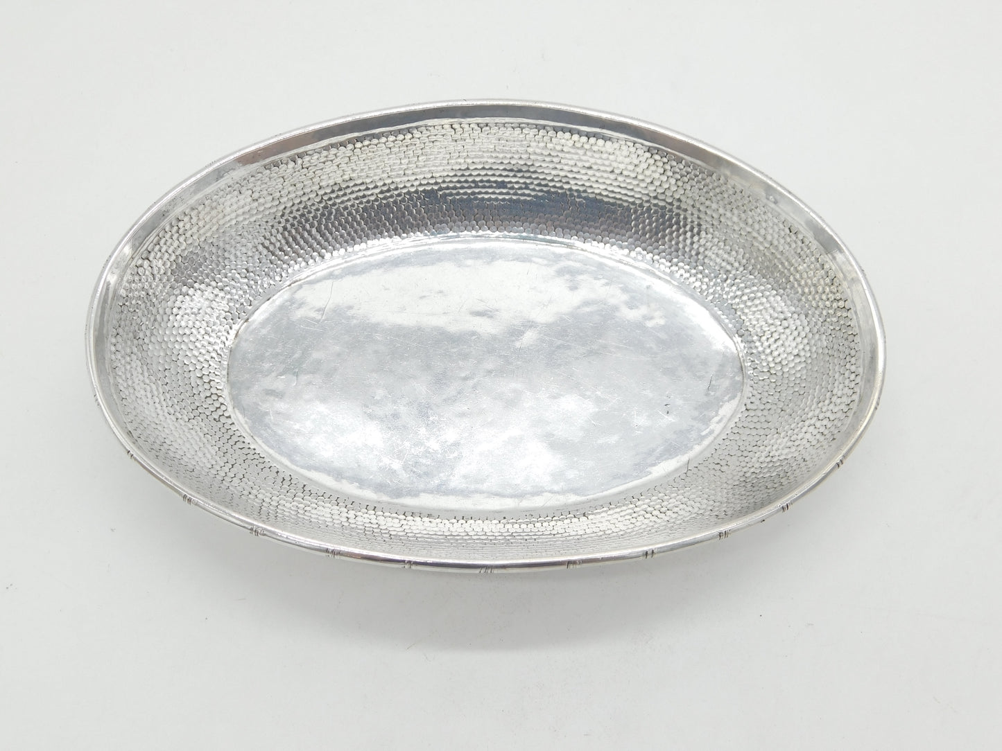 19th Century Chinese Sterling Silver Planished Rice Bowl Antique c1890 Beijing