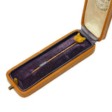 Victorian Boxed 18ct Yellow Gold Fox Mask Stick Pin Antique c1890 Edinburgh