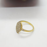 9ct Yellow Gold & Diamond Set Cluster Ring Vintage 1997 Birmingham