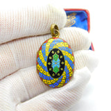 Victorian Gilt Metal Colourful Enamel Double Sided Locket Antique c1880