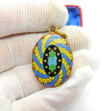 Victorian Gilt Metal Colourful Enamel Double Sided Locket Antique c1880