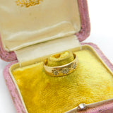 9ct Yellow Gold & Illusion Set Diamond Boat Ring Vintage c1960 Sheffield