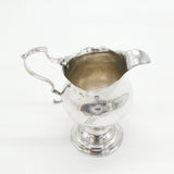 George III Sterling Silver Crested Pedestal Cream Jug Antique 1763 London