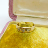 9ct Yellow Gold & Illusion Set Diamond Boat Ring Vintage c1960 Sheffield