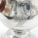 George III Sterling Silver Crested Pedestal Cream Jug Antique 1763 London