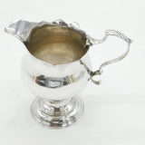 George III Sterling Silver Crested Pedestal Cream Jug Antique 1763 London