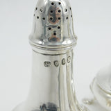 George III Four Piece Sterling Silver Pepper Shaker Set Antique 1804 London