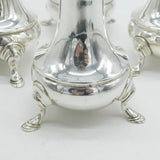 George III Four Piece Sterling Silver Pepper Shaker Set Antique 1804 London